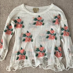 Wildfox Lennon Prairie Rose Sweater